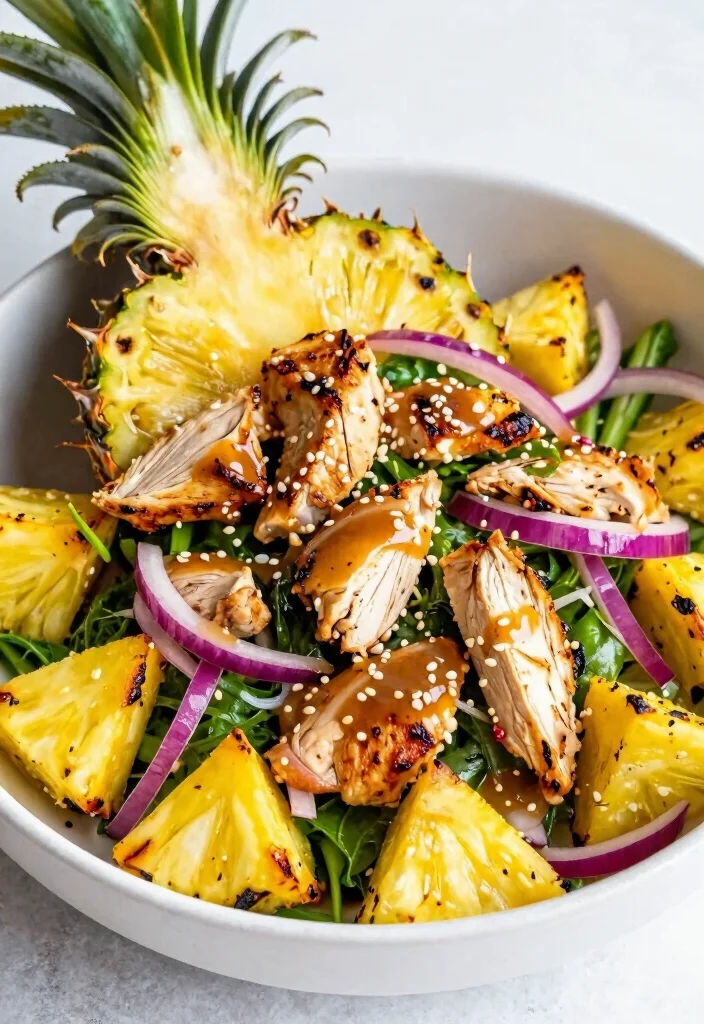 18 Thai Chicken Salad Recipes (Fresh & Vibrant) - 7. Grilled Pineapple Thai Chicken Salad 1