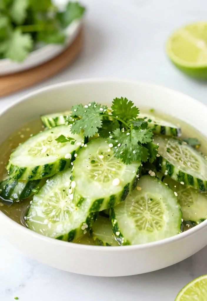18 Thai Cucumber Salad Recipes (Refreshing & Light) - 12. Thai Cucumber Salad with Cilantro Lime Dressing 1