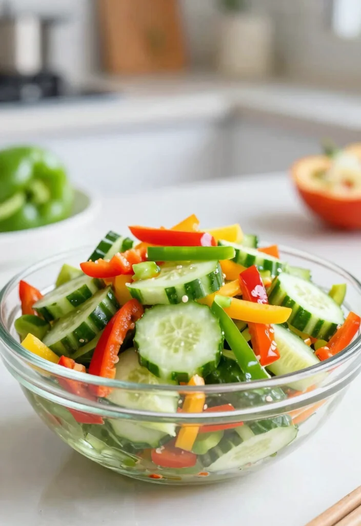 18 Thai Cucumber Salad Recipes (Refreshing & Light) - 14. Thai Cucumber Salad with Bell Peppers 1