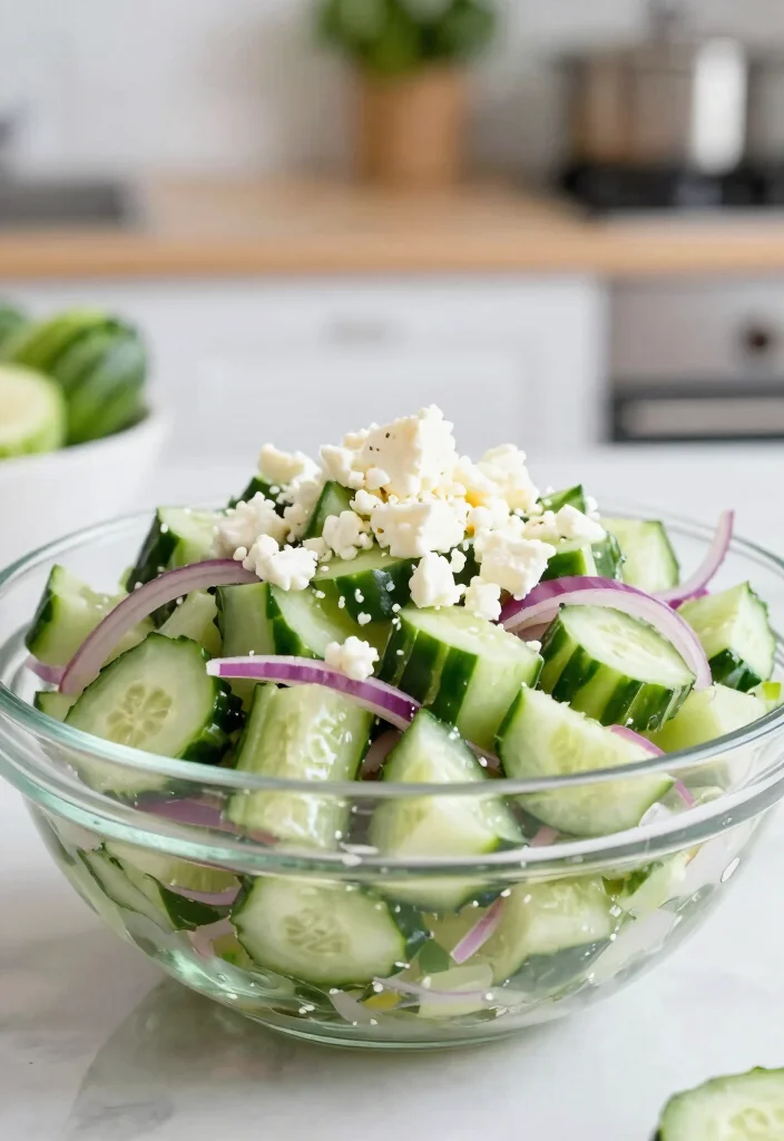 18 Thai Cucumber Salad Recipes (Refreshing & Light) - 9. Thai Cucumber Salad with Feta Cheese 1