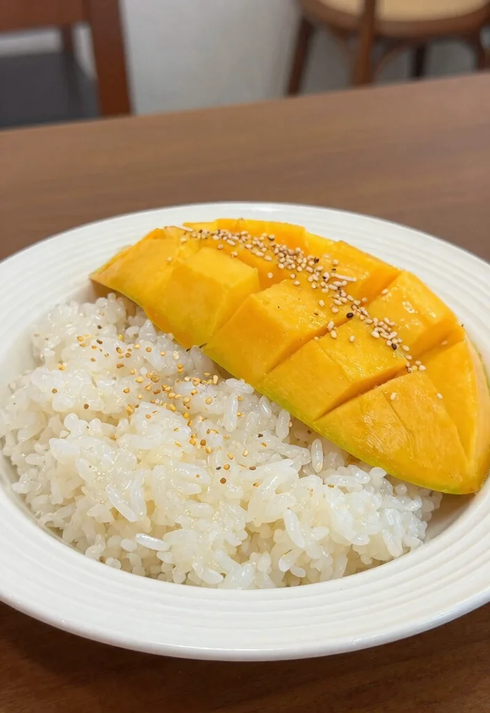 18 Thai Street Food Recipes (Authentic & Bold) - 14. Khao Niew Mamuang (Mango Sticky Rice) 1
