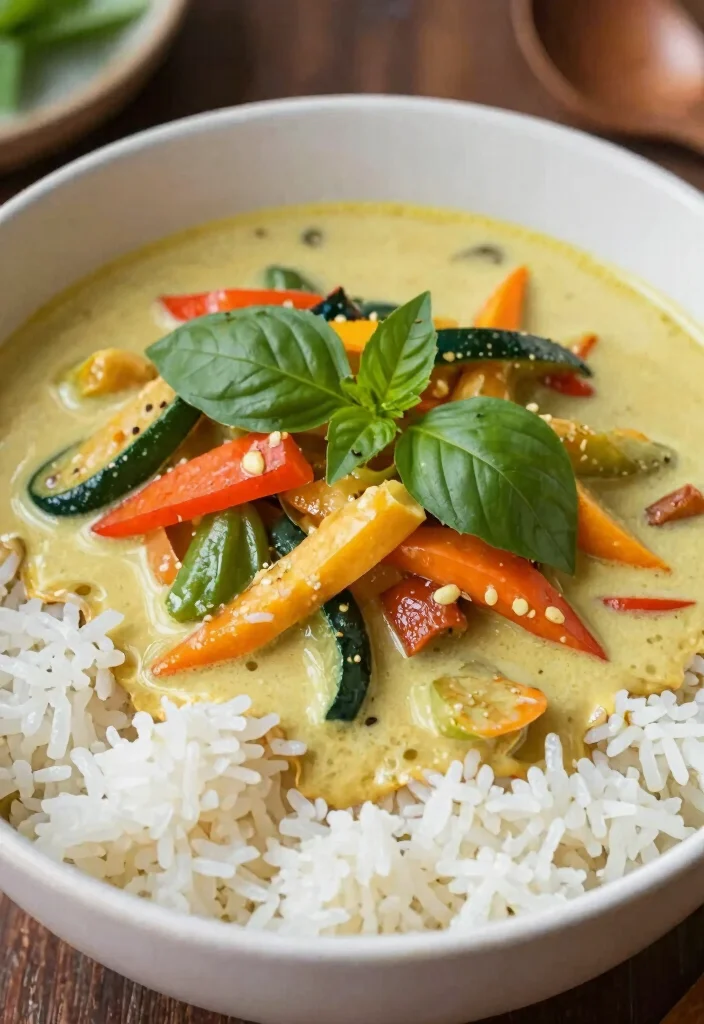 18 Thai Street Food Recipes (Authentic & Bold) - 9. Gaeng Penang Jay (Vegetarian Penang Curry) 1