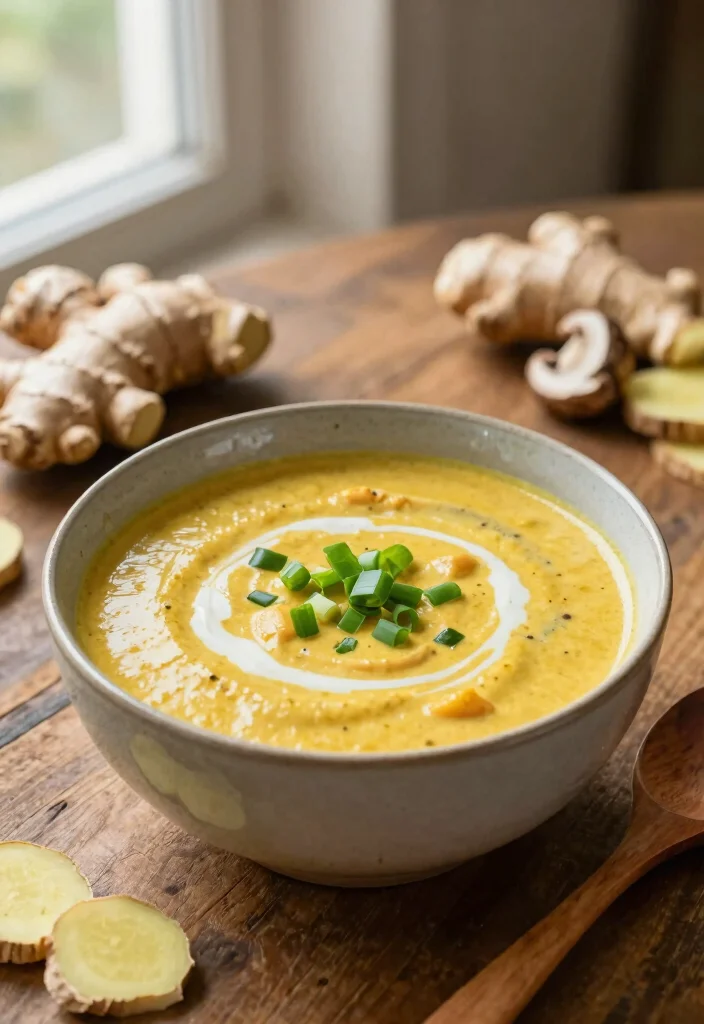 18 Vegan Thai Curry Soup Recipes (Red, Green, Yellow) - 4. Creamy Coconut Ginger Curry Soup 1