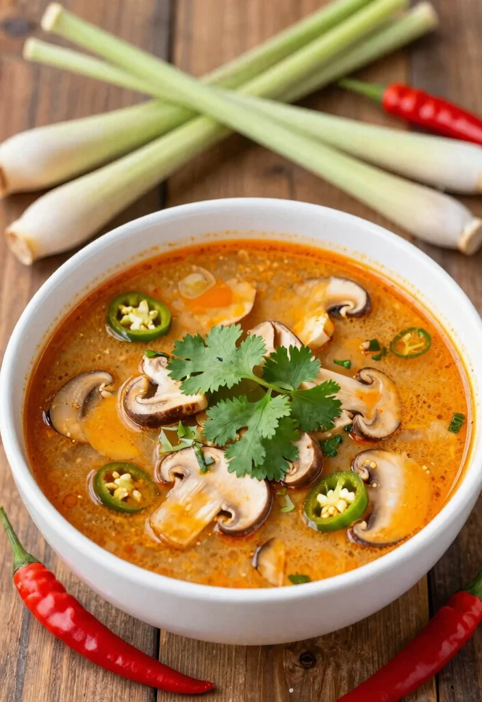 18 Vegan Thai Curry Soup Recipes (Red, Green, Yellow) - 5. Spicy Thai Lemongrass Soup 1