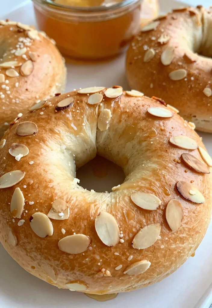 19 Air Fryer Greek Yogurt Bagels (Crispy Outside) - 17. Honey Almond Bagels 1