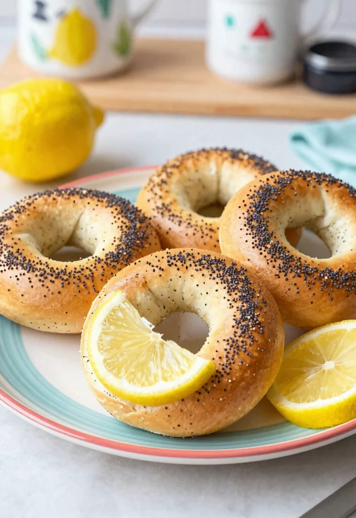 19 Air Fryer Greek Yogurt Bagels (Crispy Outside) - 19. Zesty Lemon Poppy Seed Bagels 1