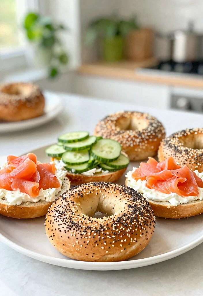 19 Air Fryer Greek Yogurt Bagels (Crispy Outside) - 7. Everything Bagels 1