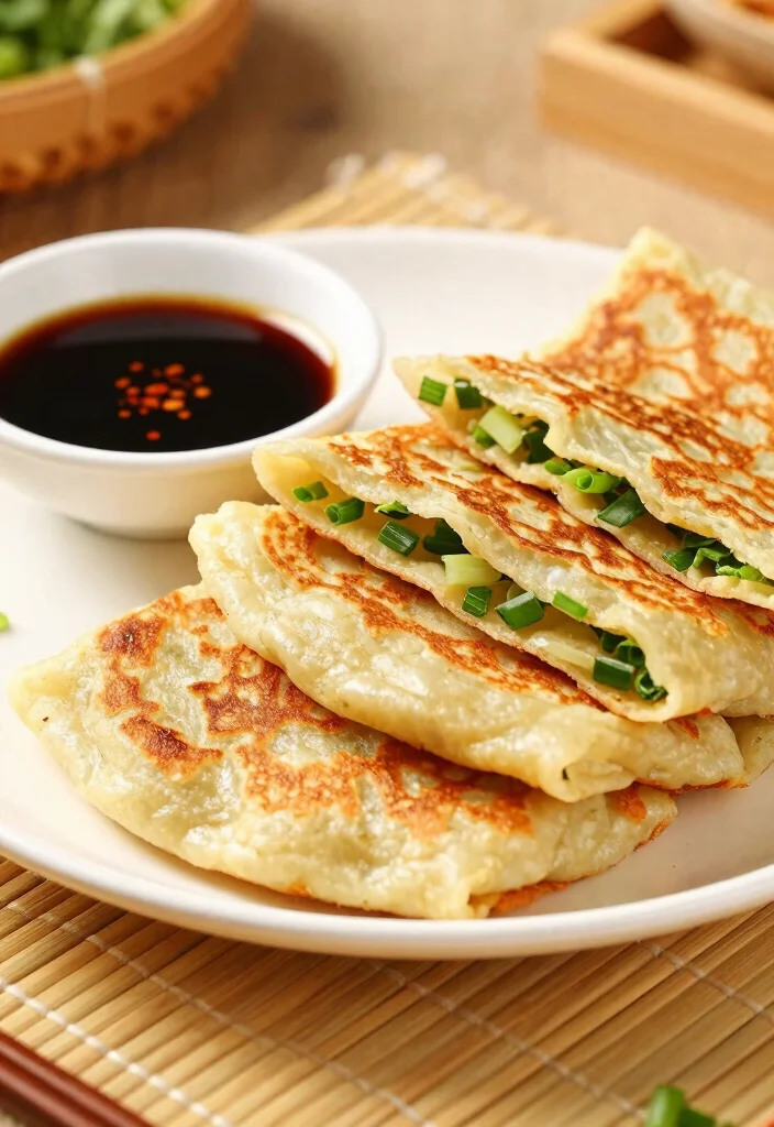 19 Chinese Breakfast Recipes (Start the Day Right) - 2. Savory Chinese Pancakes (Cong You Bing) 1