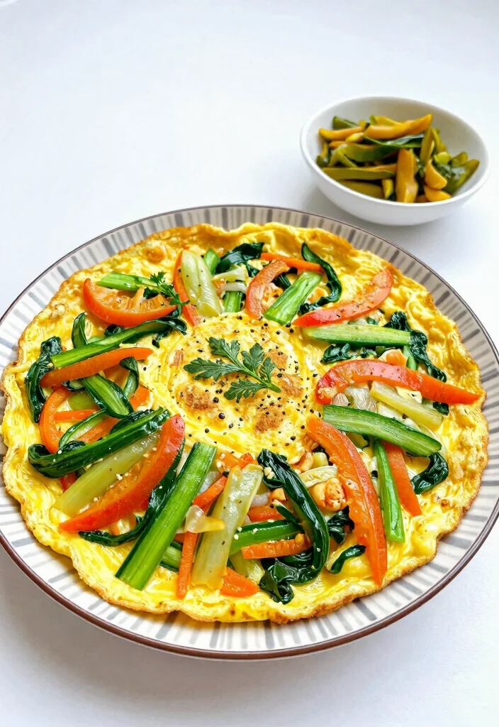 19 Chinese Breakfast Recipes (Start the Day Right) - 9. Chinese Vegetable Omelet 1