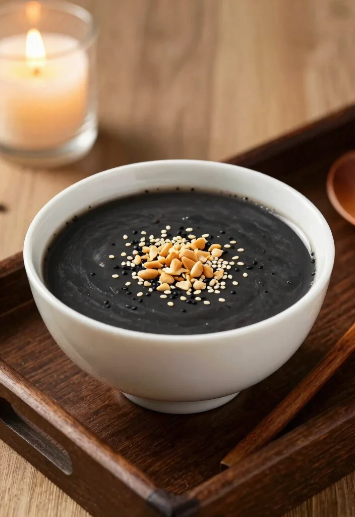 19 Chinese Dessert Soups (Warm & Comforting) - 7. Black Sesame Soup (黑芝麻汤) 1