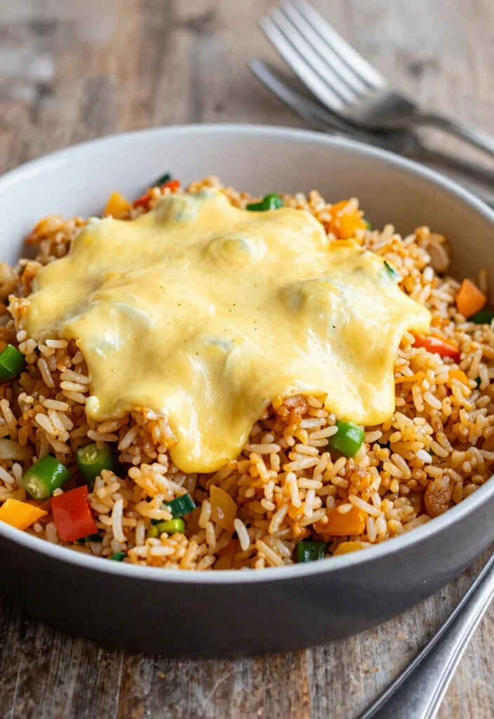 19 Chinese Egg Fried Rice Recipes (Simple & Perfect) - 15. Cheesy Egg Fried Rice 1