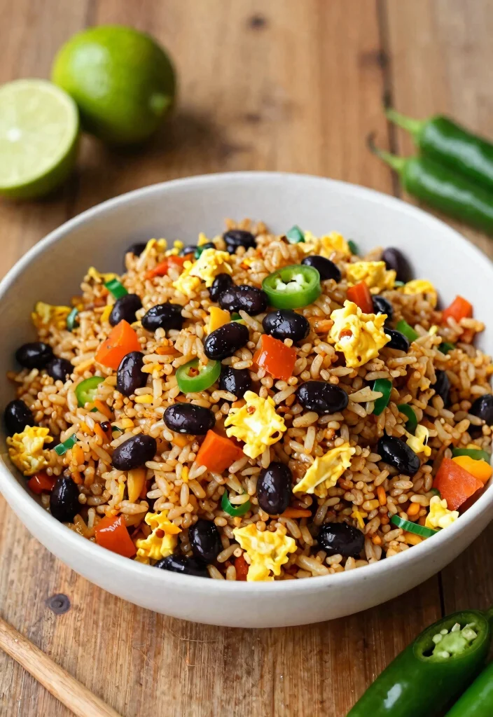 19 Chinese Egg Fried Rice Recipes (Simple & Perfect) - 16. Black Bean Egg Fried Rice 1