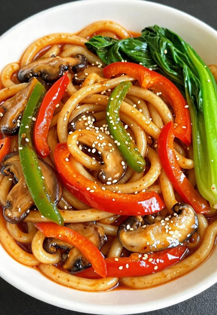 19 Chinese Noodle Dishes: Quick, Easy, Delicious - 7. Veggie Udon Noodle Stir-Fry 1