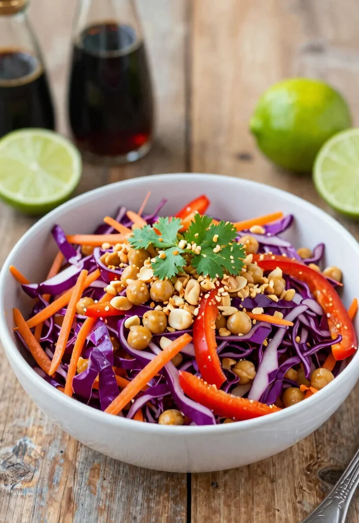 19 Crunchy Thai Chickpea Salad Recipes (High Protein) - 1. Classic Crunchy Thai Chickpea Salad 1