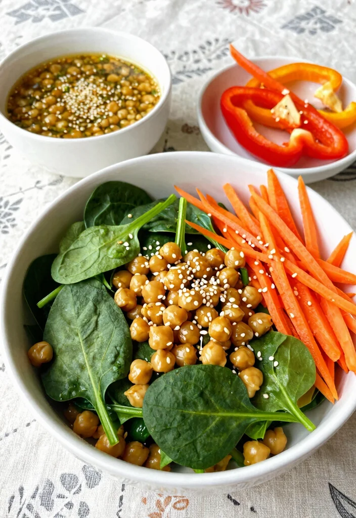 19 Crunchy Thai Chickpea Salad Recipes (High Protein) - 11. Thai Chickpea Salad with Sesame Ginger Dressing 1
