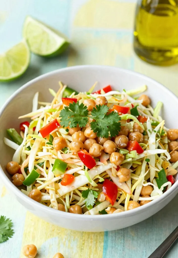 19 Crunchy Thai Chickpea Salad Recipes (High Protein) - 19. Thai Chickpea Salad with Zesty Lime Dressing 1