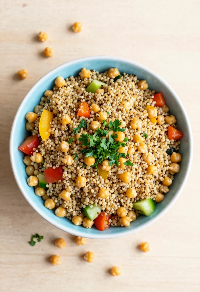 19 Greek Chickpea Salad Recipes (Quick & Healthy) - 2. Mediterranean Quinoa and Chickpea Salad 1