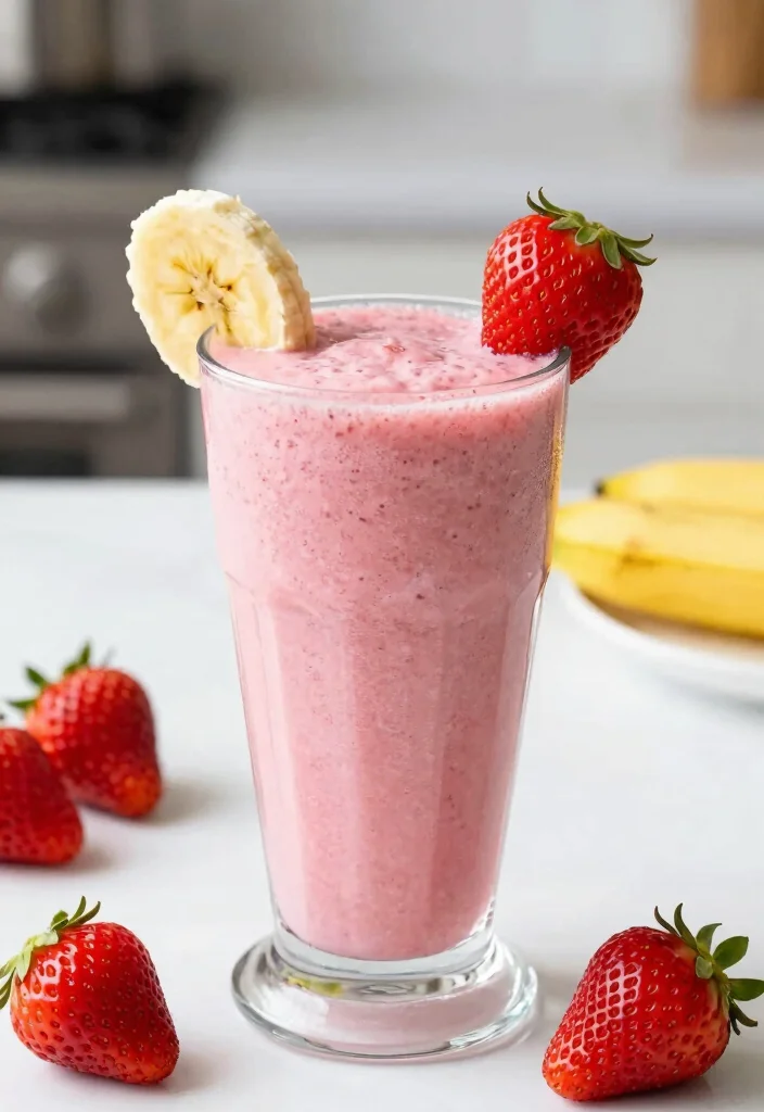 19 Greek Yogurt Smoothie Recipes (Creamy & Quick) - 1. Classic Strawberry Banana Smoothie 1