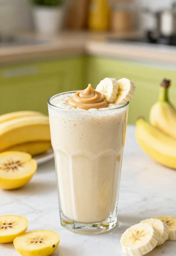 19 Greek Yogurt Smoothie Recipes (Creamy & Quick) - 11. Nutty Banana Smoothie 1