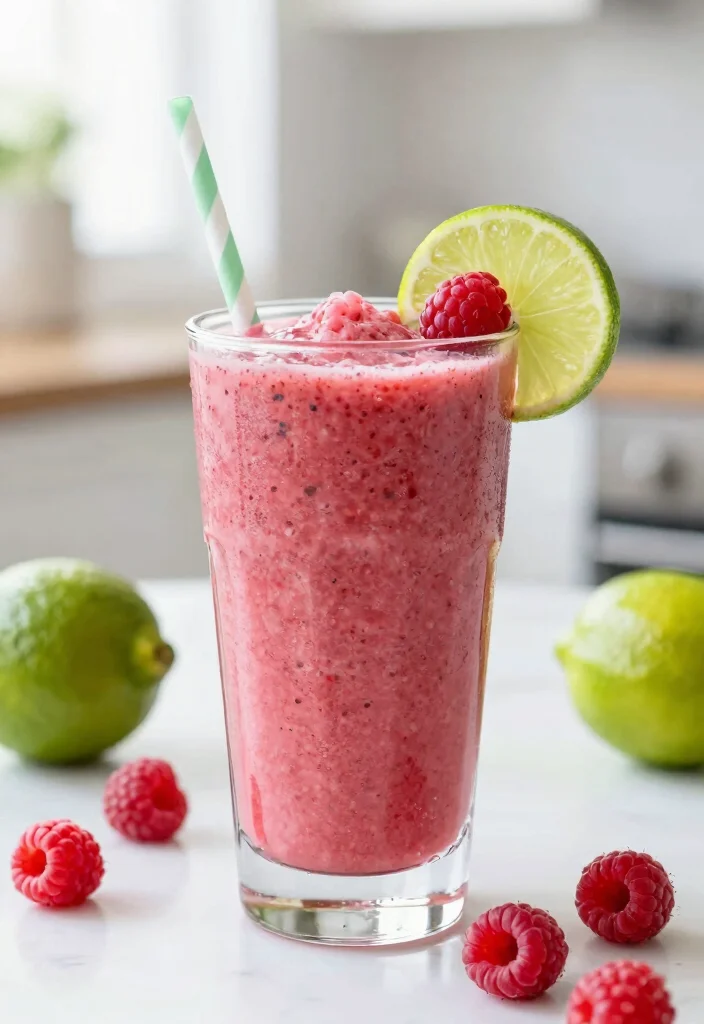 19 Greek Yogurt Smoothie Recipes (Creamy & Quick) - 18. Raspberry Lime Smoothie 1