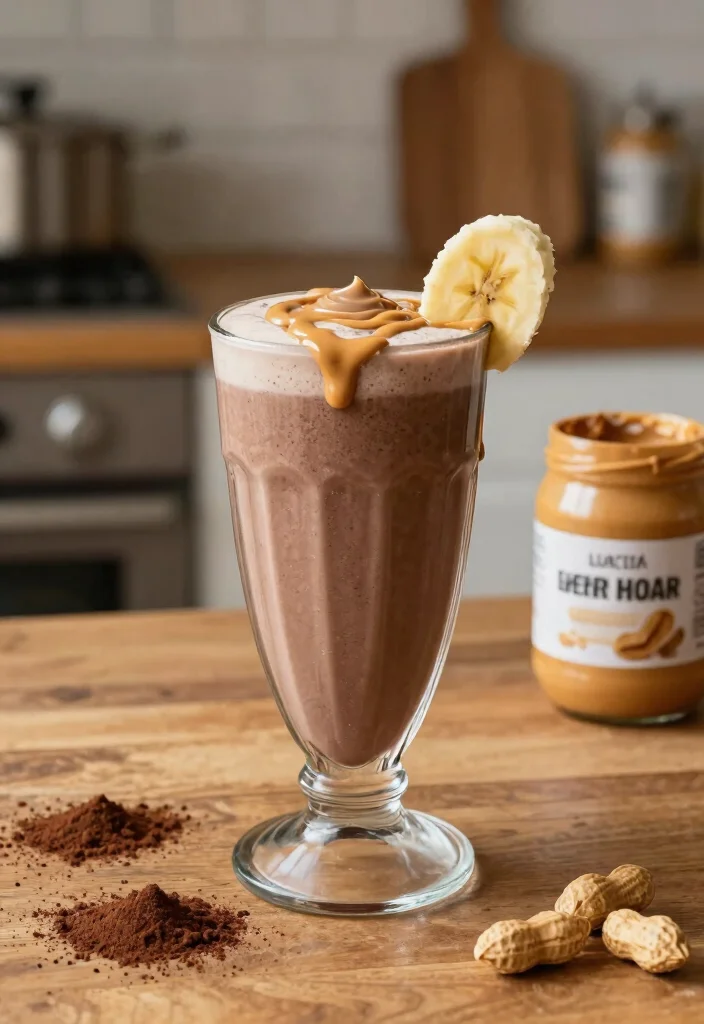 19 Greek Yogurt Smoothie Recipes (Creamy & Quick) - 4. Chocolate Peanut Butter Smoothie 1