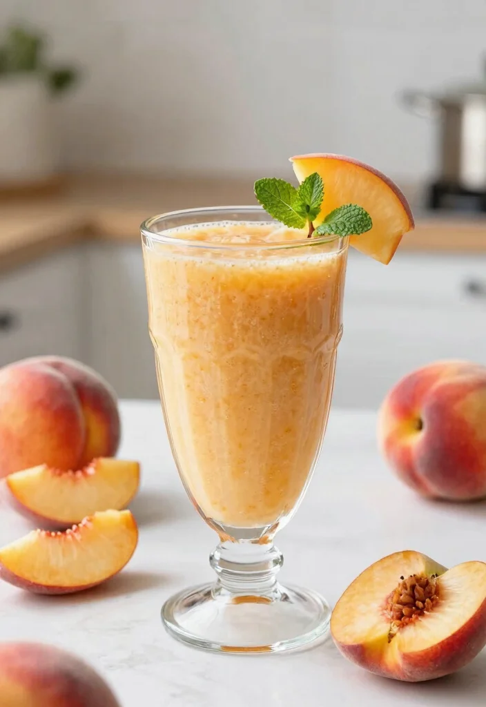 19 Greek Yogurt Smoothie Recipes (Creamy & Quick) - 7. Peachy Keen Smoothie 1