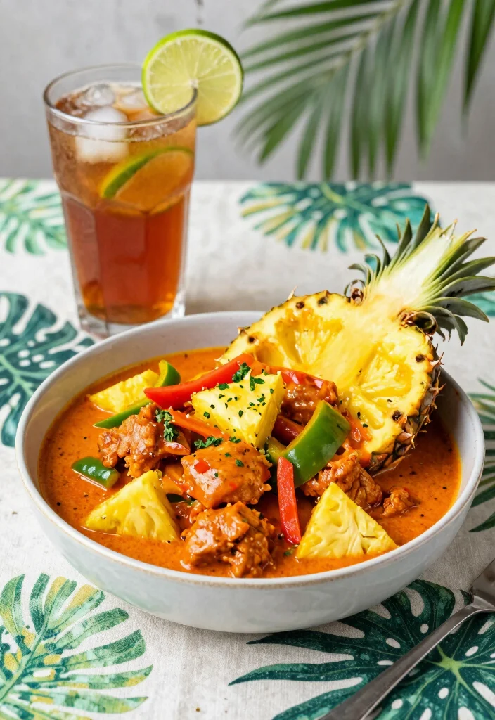 19 Red Thai Curry Chicken Recipes (Restaurant Quality) - 2. Spicy Red Curry Chicken with Pineapple 1