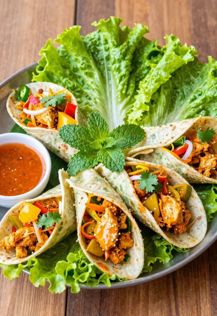 19 Red Thai Curry Chicken Recipes (Restaurant Quality) - 6. Red Thai Curry Chicken Lettuce Wraps 1