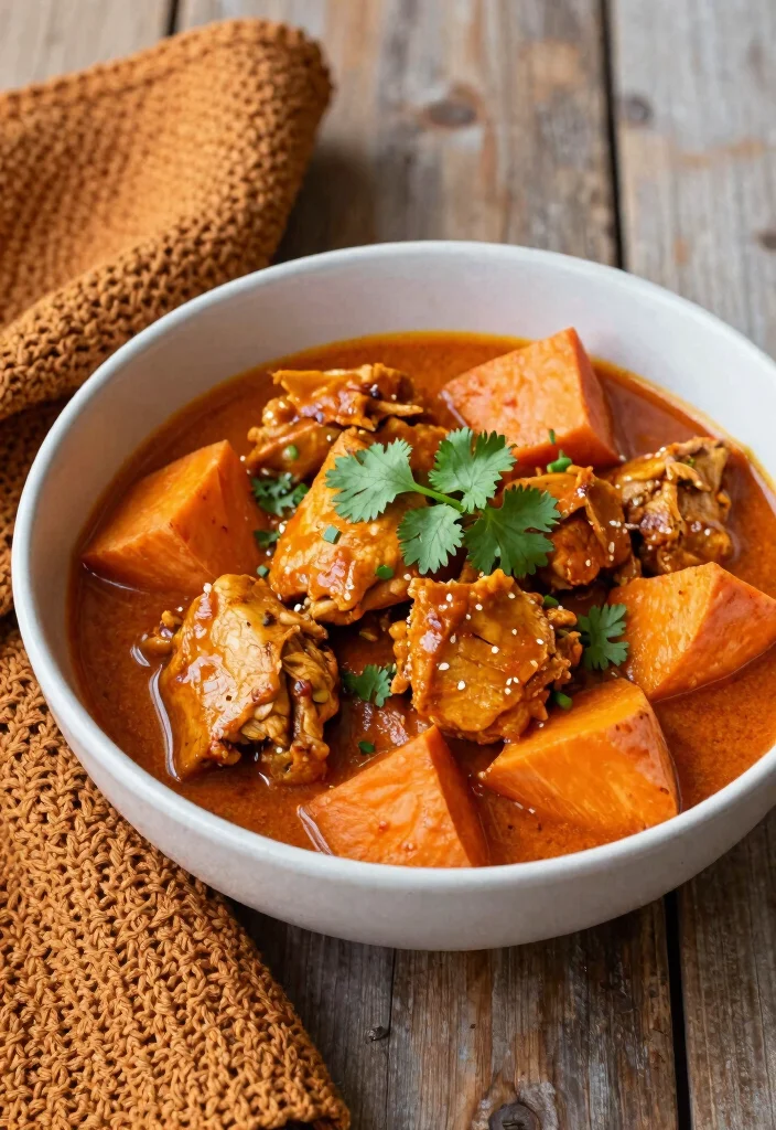 19 Red Thai Curry Chicken Recipes (Restaurant Quality) - 8. Red Thai Curry Chicken with Sweet Potatoes 1