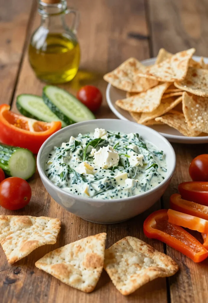 19 Savory Greek Yogurt Recipes (Dips & Spreads) - 1. Creamy Spinach and Feta Dip 1