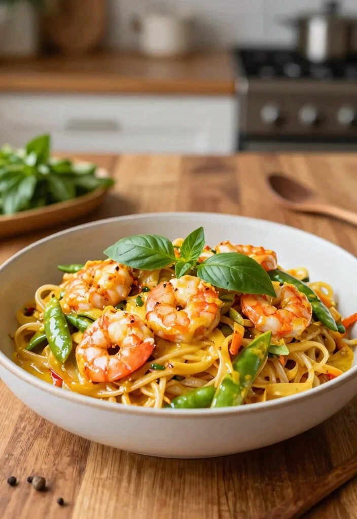 19 Shrimp Pad Thai Recipes (Quick & Easy) - 6. Coconut Curry Shrimp Pad Thai 1