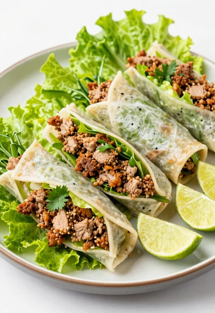 19 Thai Lettuce Wraps (Easy & Quick) - 11. Thai Pork Lettuce Wraps with Fresh Herbs 1