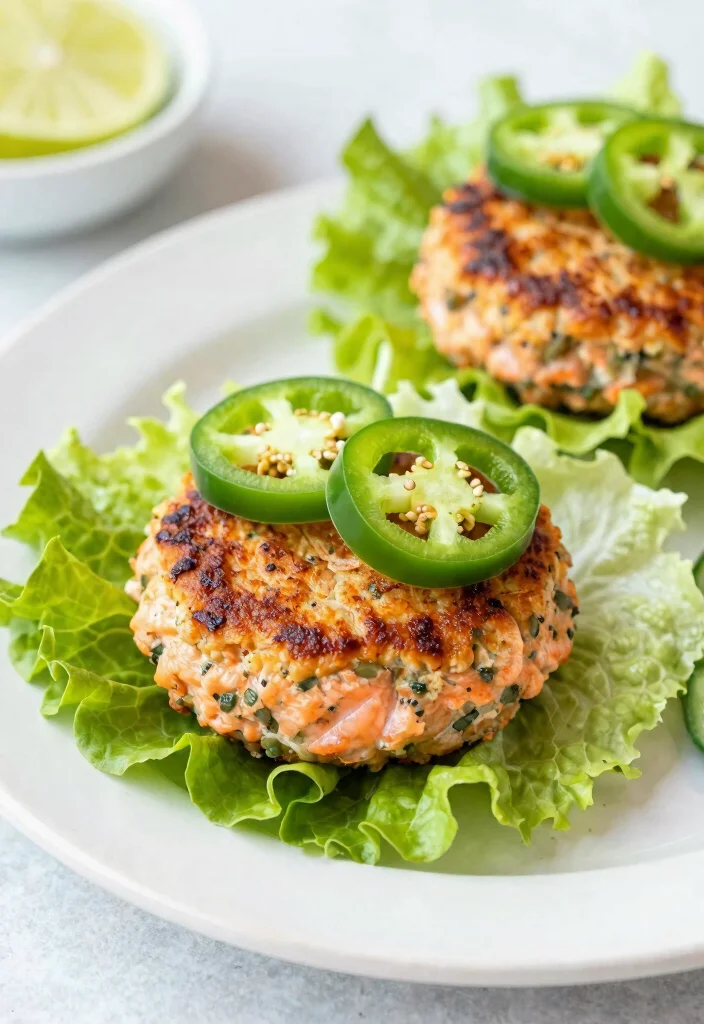 19 Thai Lettuce Wraps (Easy & Quick) - 16. Thai Salmon Burgers on Lettuce Wraps 1