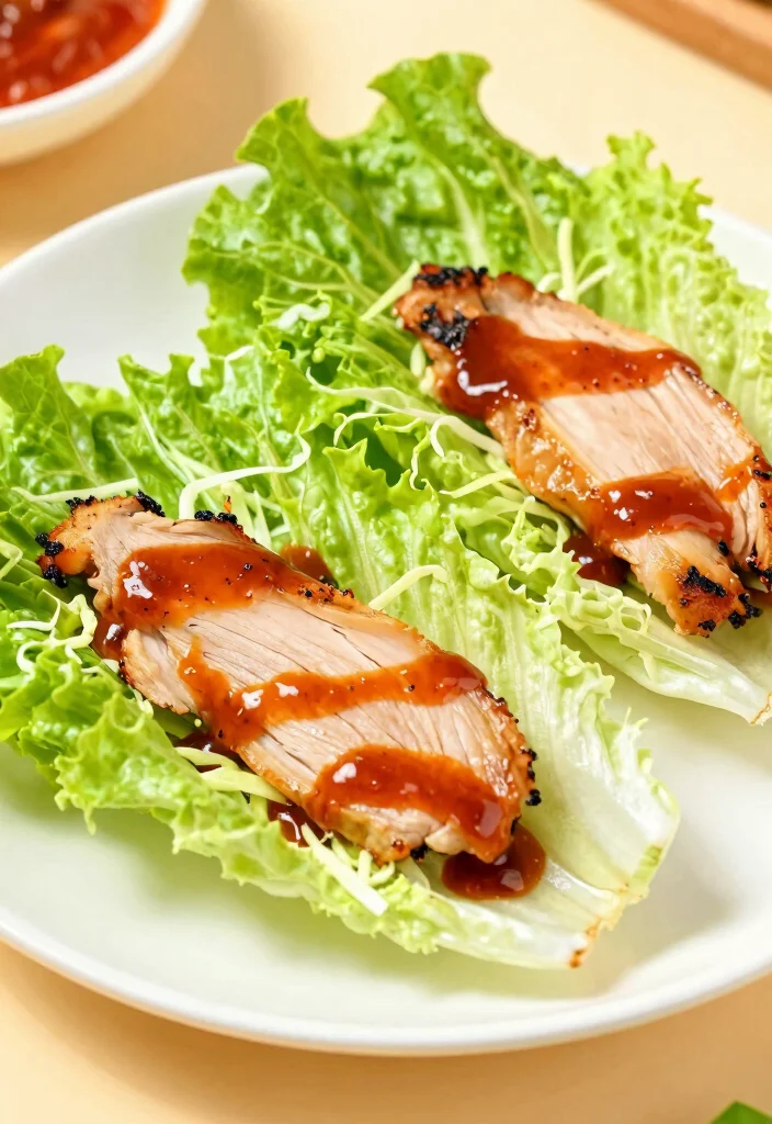19 Thai Lettuce Wraps (Easy & Quick) - 17. Thai BBQ Chicken Lettuce Wraps 1