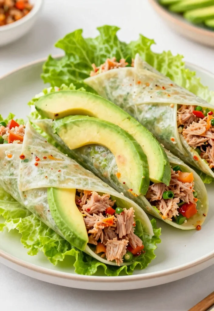 19 Thai Lettuce Wraps (Easy & Quick) - 19. Thai Spicy Tuna Lettuce Wraps 1