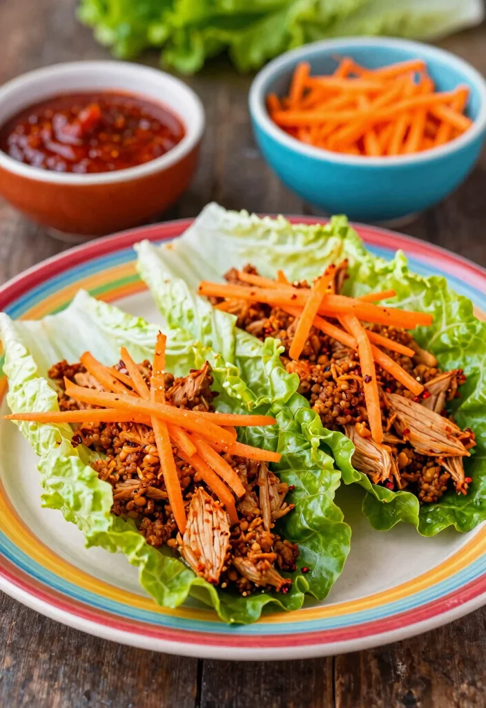 19 Thai Lettuce Wraps (Easy & Quick) - 4. Spicy Ground Turkey Lettuce Wraps 1