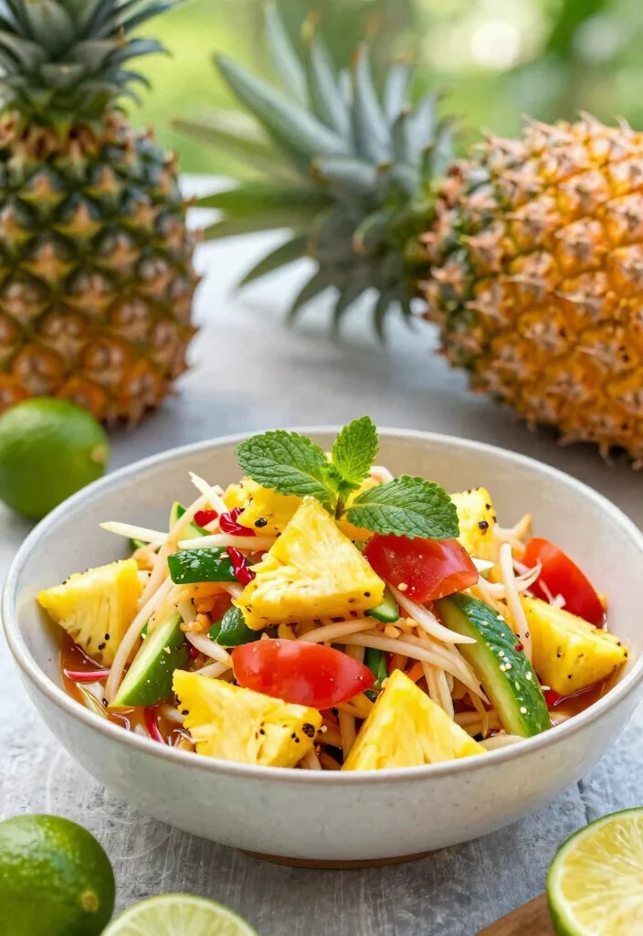 19 Thai Papaya Salad Variations (Traditional & Modern) - 4. Tropical Som Tum with Pineapple 1