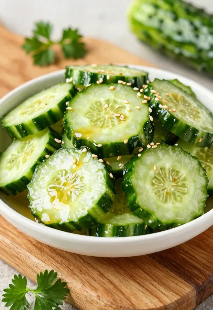 19 Vegetarian Chinese Recipes: Easy & Flavorful - 16. Spicy Cucumber Salad 1