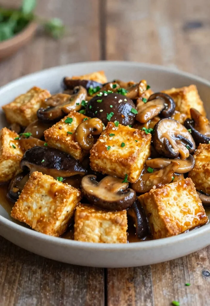 19 Vegetarian Chinese Recipes: Easy & Flavorful - 19. Crispy Tofu and Mushroom Stir-Fry 1