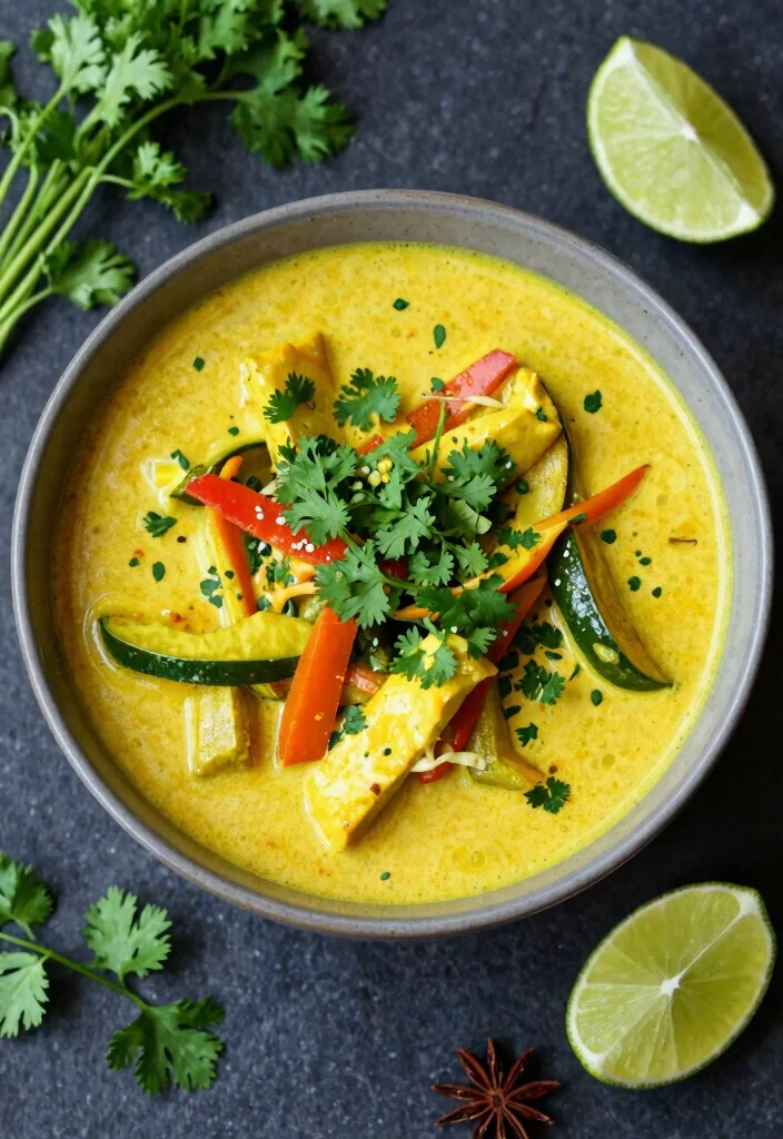 19 Vegetarische Thai Curry Rezepte für jede Saison - 15. Thai-Curry mit Koriander und Limette 1