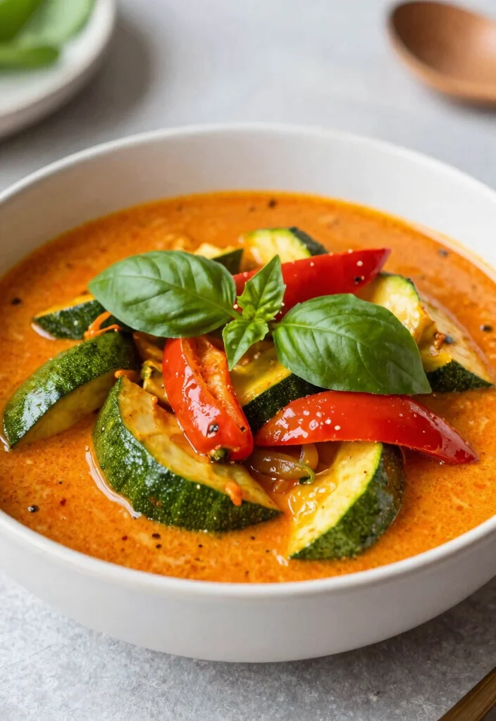20 Authentic & Simple Thai Red Curry Recipes for Busy Weeknights - 14. Thai Red Curry with Zucchini and Bell Peppers 1