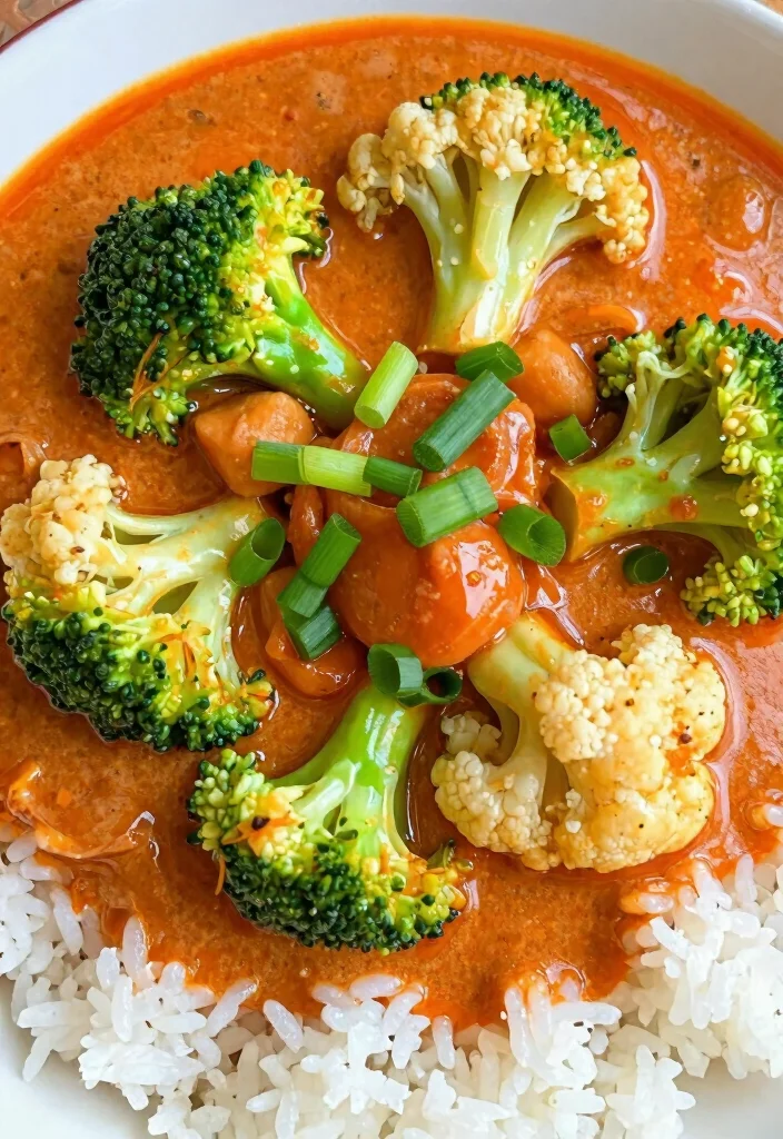 20 Authentic & Simple Thai Red Curry Recipes for Busy Weeknights - 5. Thai Red Curry with Broccoli and Cauliflower 1