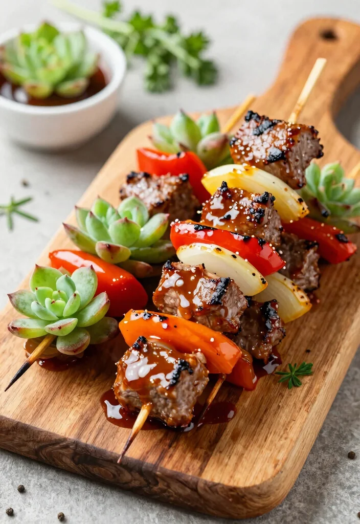 20 Beef Chinese Food Recipes (Stir-Fry to Braise) - 14. Teriyaki Beef Skewers 1