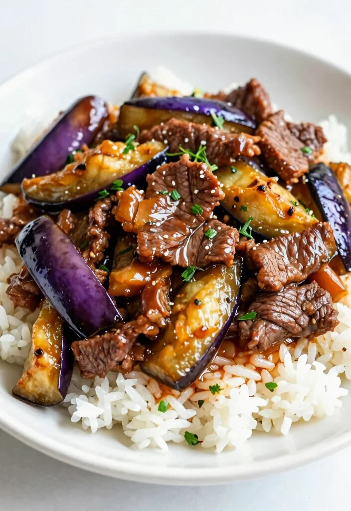 20 Beef Chinese Food Recipes (Stir-Fry to Braise) - 19. Beef and Eggplant Stir-Fry 1