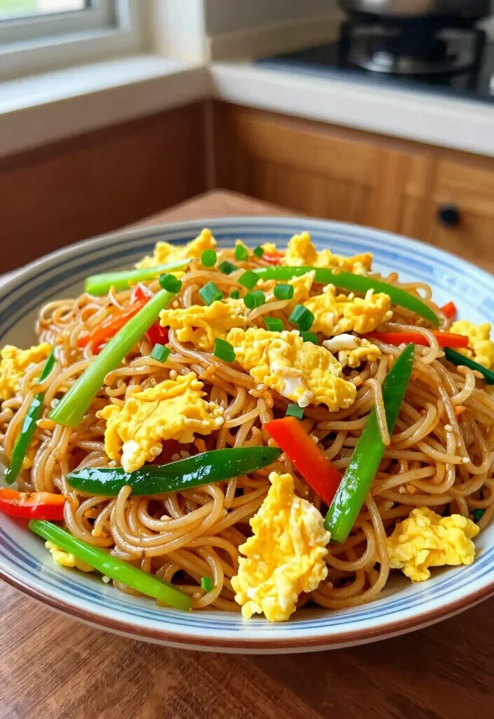 20 Chinese Noodle Recipes (From Lo Mein to Chow Mein) - 14. Egg Fried Noodles 1