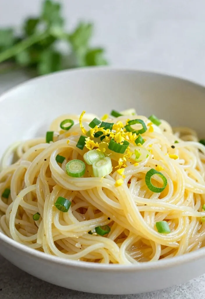 20 Chinese Noodle Recipes (From Lo Mein to Chow Mein) - 17. Lemon Ginger Noodles 1