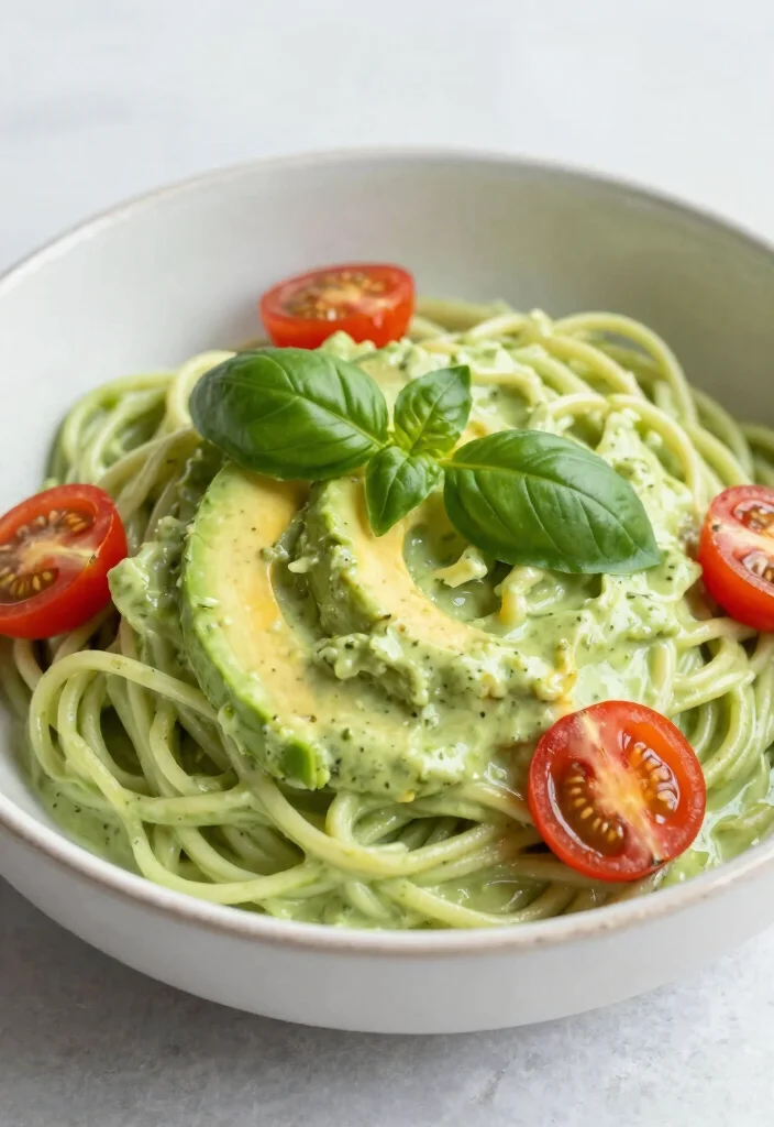 20 Chinese Noodle Recipes (From Lo Mein to Chow Mein) - 18. Creamy Avocado Noodles 1