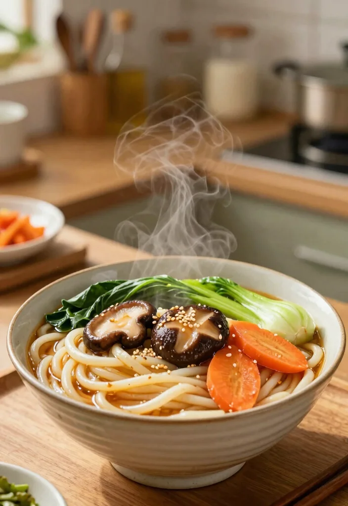 20 Chinese Noodle Recipes (From Lo Mein to Chow Mein) - 7. Udon Noodles with Vegetables 1