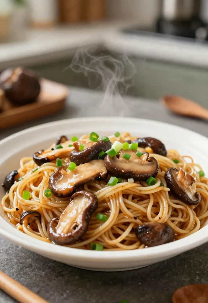 20 Chinese Noodle Recipes (From Lo Mein to Chow Mein) - 9. Mushroom Lo Mein 1