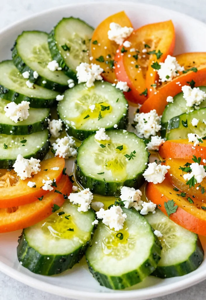 20 Easy Greek Appetizers (Party Ready) - 18. Cucumber Bites with Feta 1